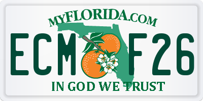 FL license plate ECMF26