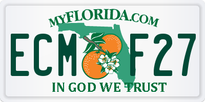 FL license plate ECMF27