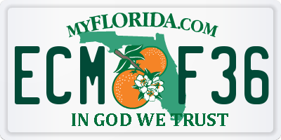 FL license plate ECMF36