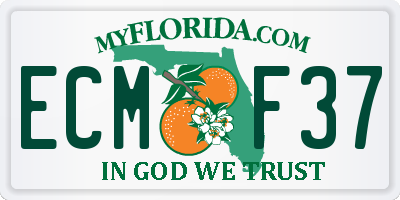 FL license plate ECMF37