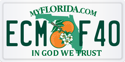FL license plate ECMF40