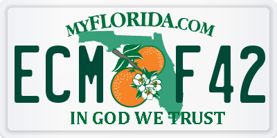 FL license plate ECMF42