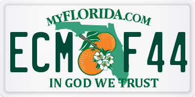 FL license plate ECMF44