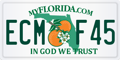 FL license plate ECMF45