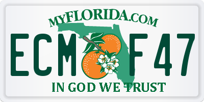 FL license plate ECMF47
