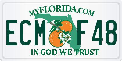 FL license plate ECMF48