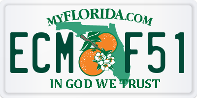 FL license plate ECMF51
