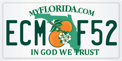 FL license plate ECMF52