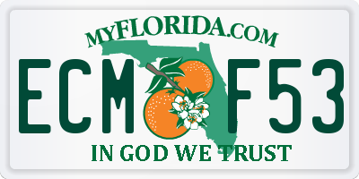FL license plate ECMF53