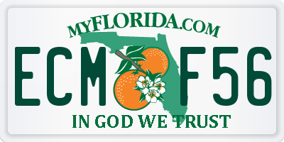 FL license plate ECMF56