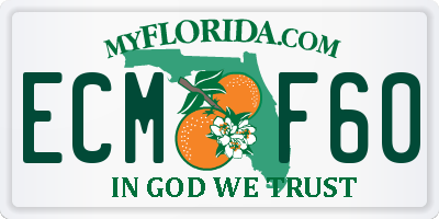 FL license plate ECMF60