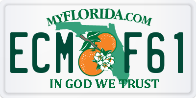 FL license plate ECMF61