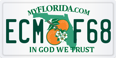 FL license plate ECMF68