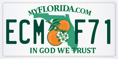 FL license plate ECMF71