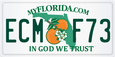 FL license plate ECMF73