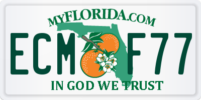 FL license plate ECMF77