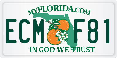 FL license plate ECMF81