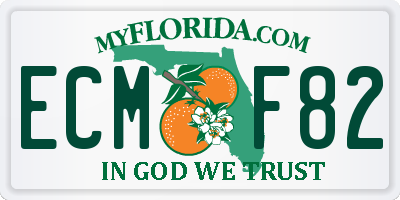 FL license plate ECMF82