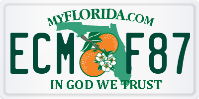FL license plate ECMF87