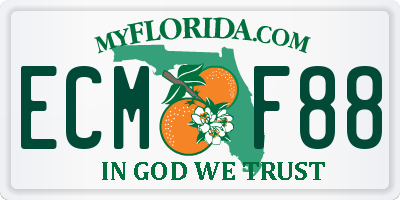 FL license plate ECMF88