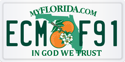 FL license plate ECMF91