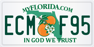 FL license plate ECMF95