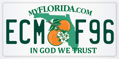 FL license plate ECMF96