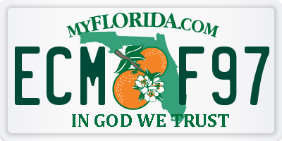 FL license plate ECMF97