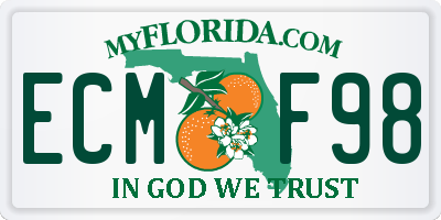 FL license plate ECMF98