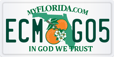 FL license plate ECMG05