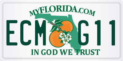 FL license plate ECMG11