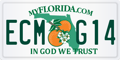 FL license plate ECMG14