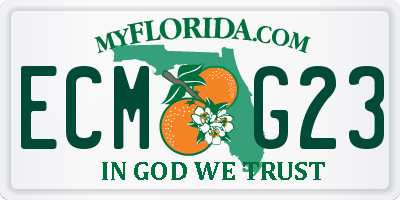 FL license plate ECMG23