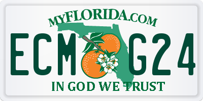 FL license plate ECMG24