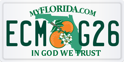 FL license plate ECMG26