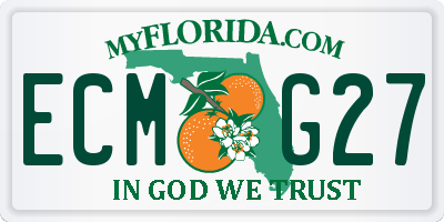 FL license plate ECMG27