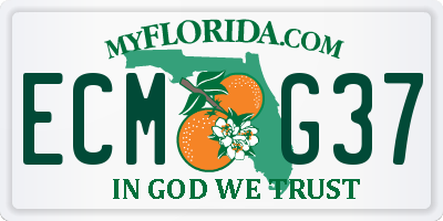 FL license plate ECMG37