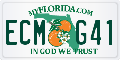 FL license plate ECMG41