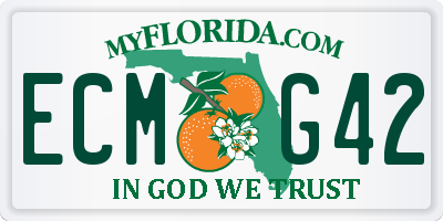 FL license plate ECMG42