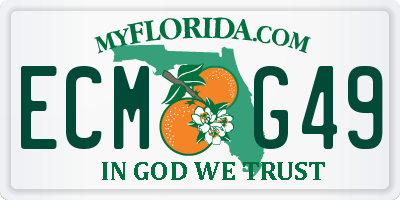 FL license plate ECMG49