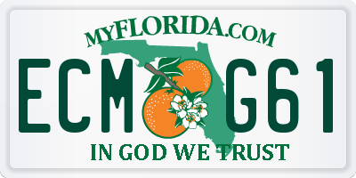 FL license plate ECMG61