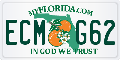 FL license plate ECMG62
