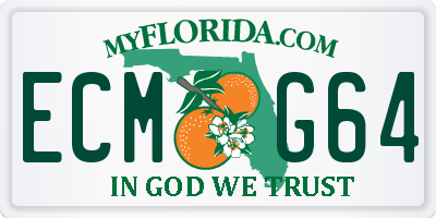 FL license plate ECMG64