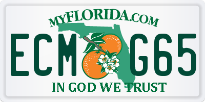 FL license plate ECMG65