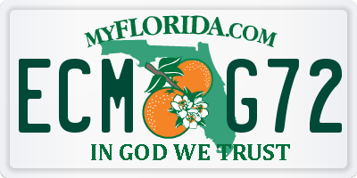 FL license plate ECMG72
