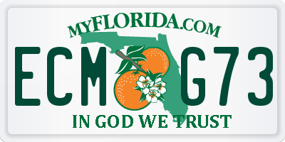 FL license plate ECMG73