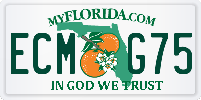 FL license plate ECMG75