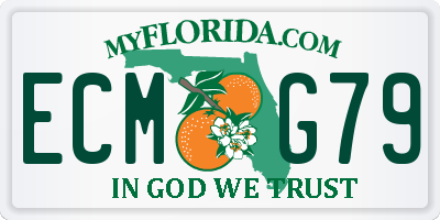 FL license plate ECMG79