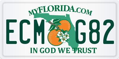 FL license plate ECMG82