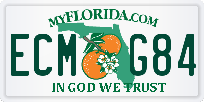 FL license plate ECMG84